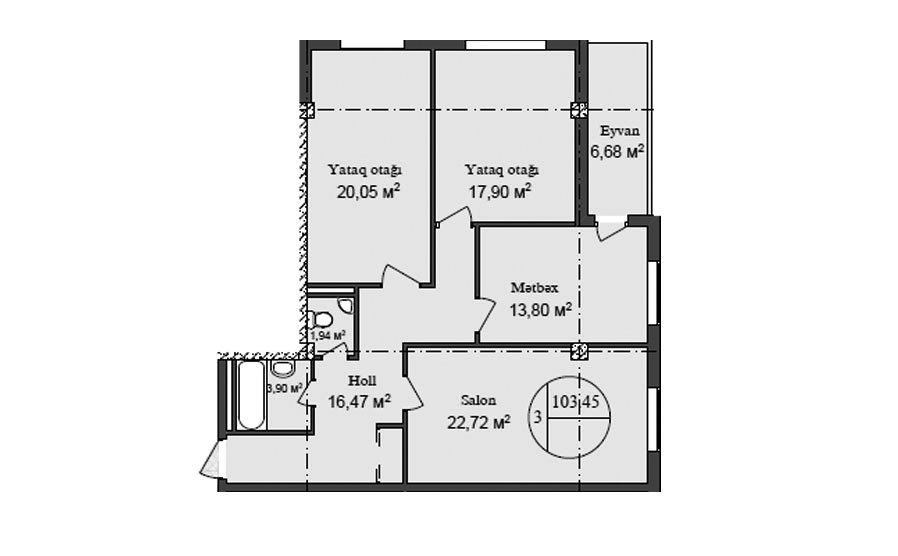 3 OTAQ (103.45 m2)